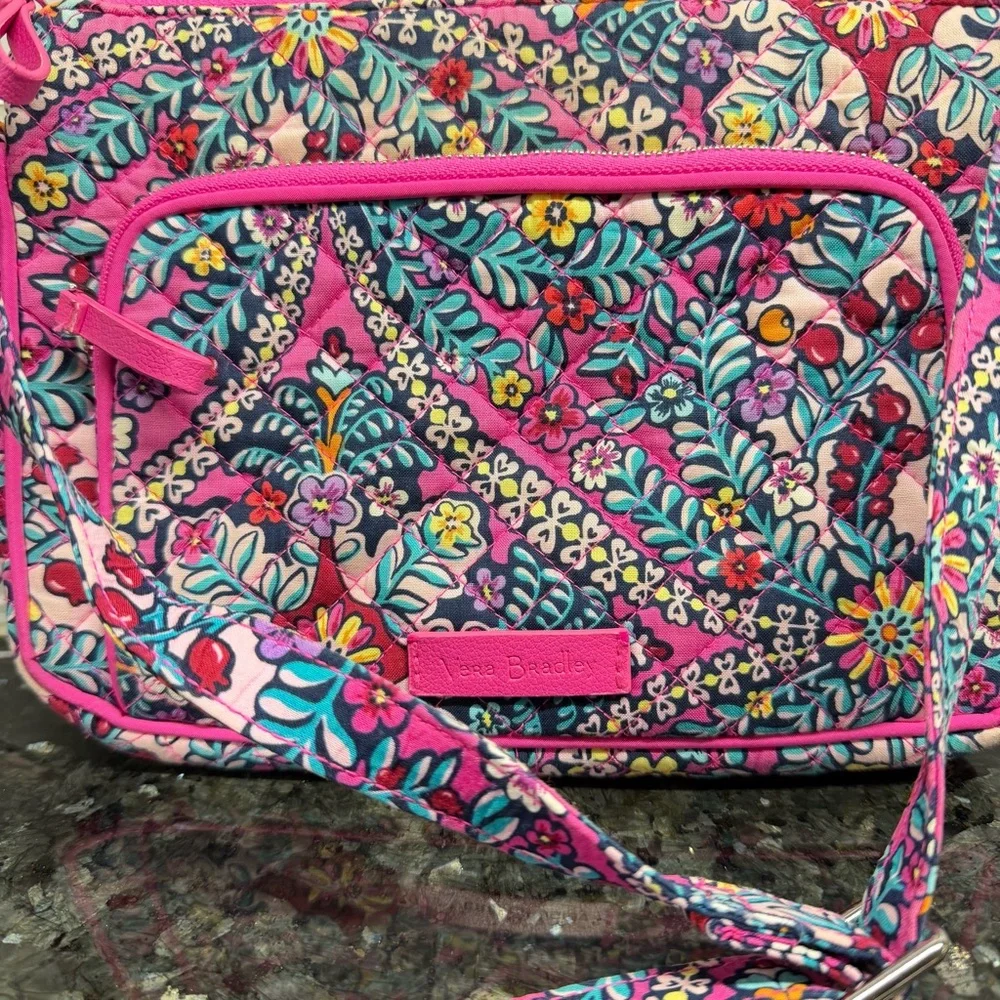 NWOT Vera Bradley Little Hipster Crossbody Bag Women’s Pink Floral Crossbody Bag - Picture 6 of 11